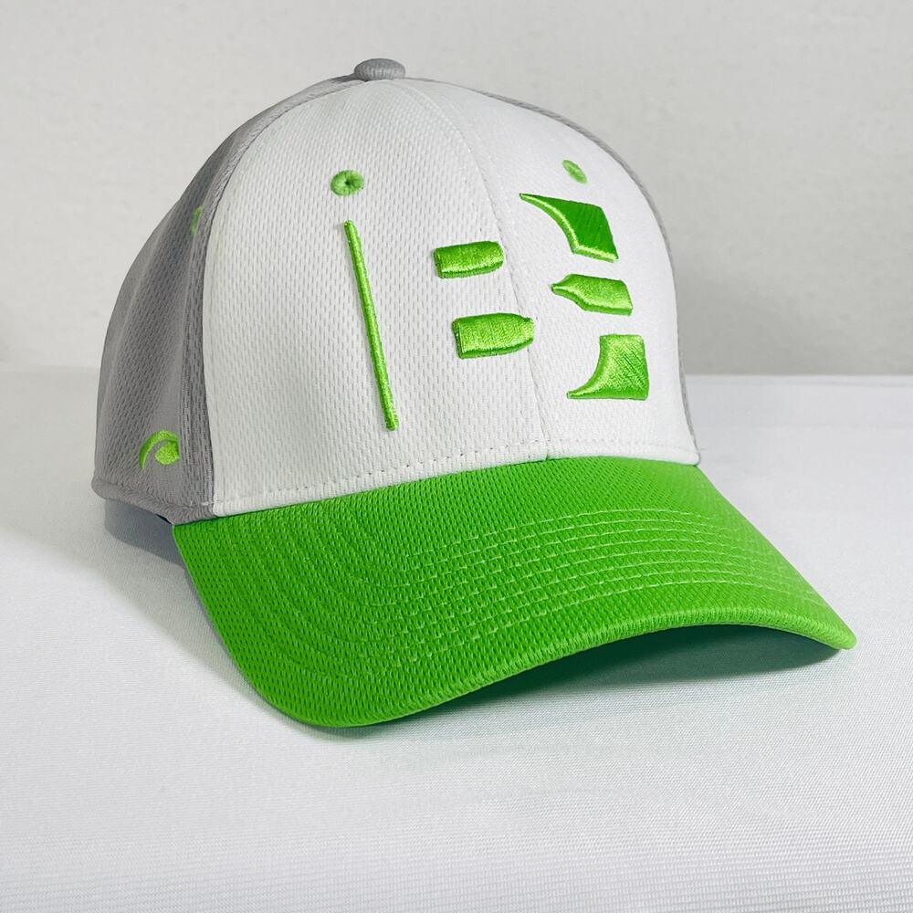 Pukka Baseball Hat Mens L XL Elastic Comfort Band Green White Gray Colorblock